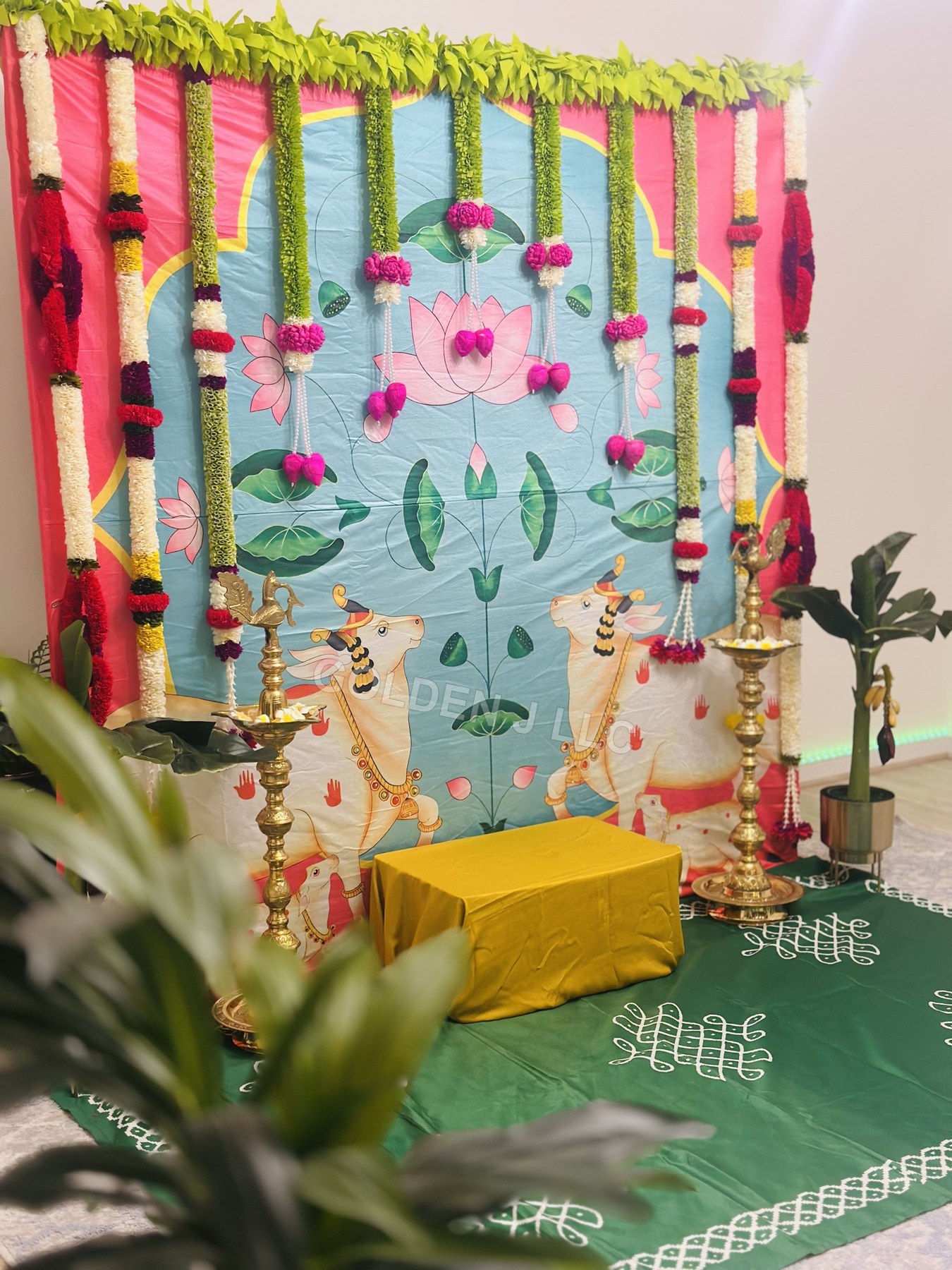 Colorful traditional celebration backdrop